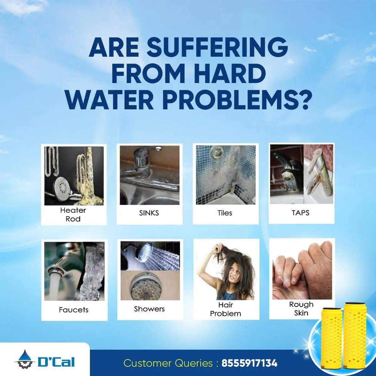 D'Cal Water Softener with Tap & tile Cleaner - Dcal Hard Water Softener |  India's Best Water Softener